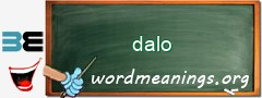 WordMeaning blackboard for dalo